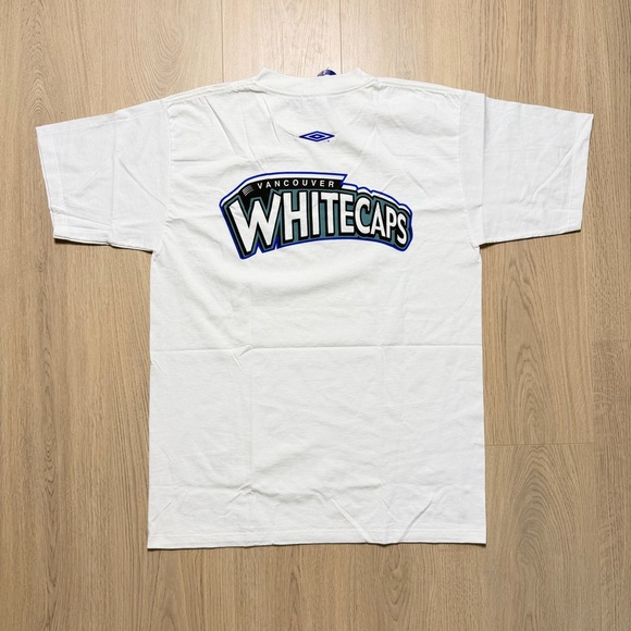 Umbro Other - Vintage Umbro Vancouver Whitecaps Short Sleeve T-Shirt Mens Medium White Blue